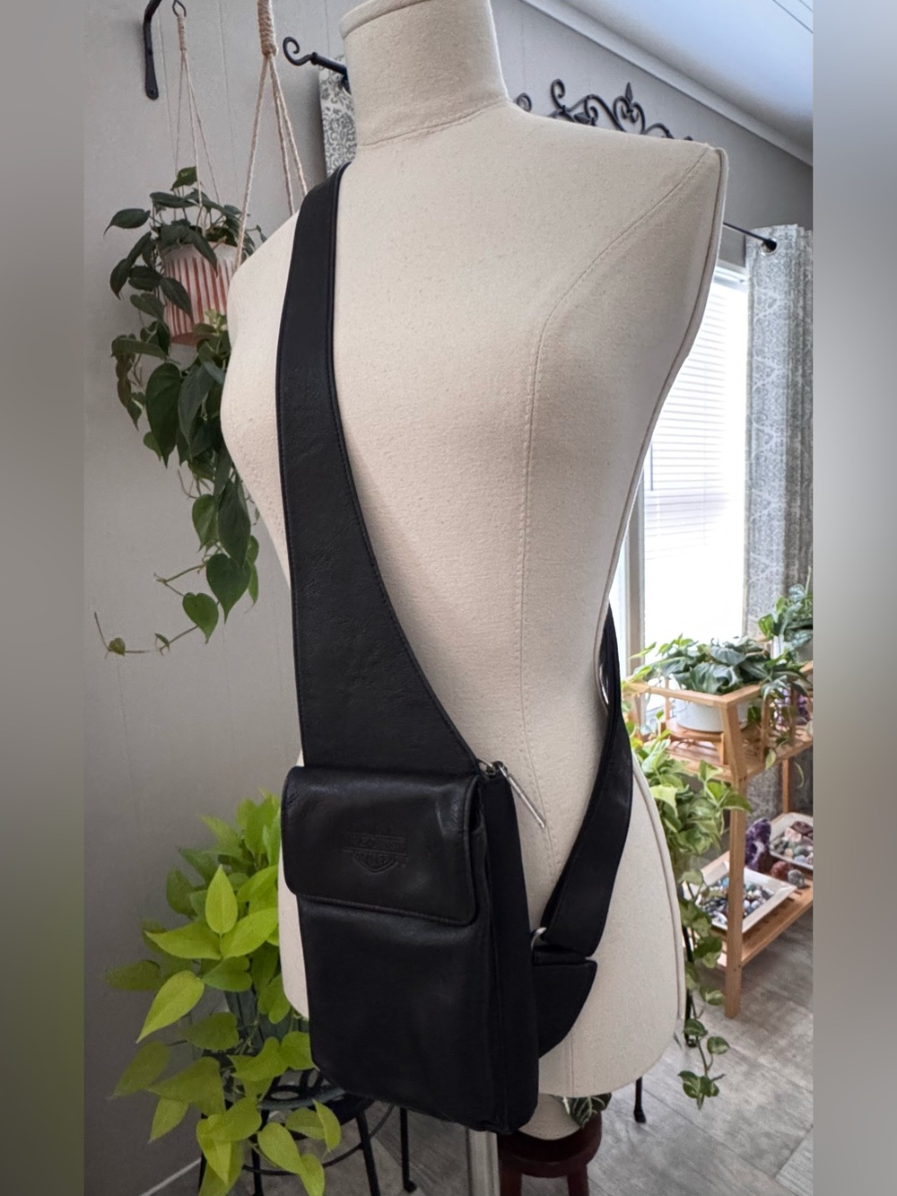 Harley-Davidson leather sling bag